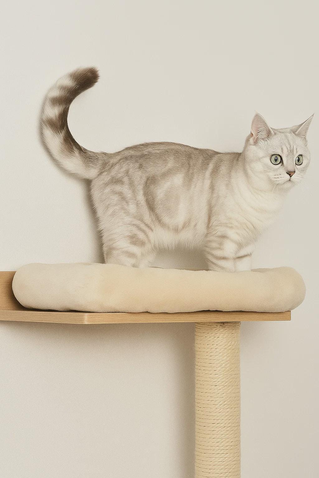 Cat Tower Furniture with Hammock and Scratcher – Wall Mounted Cat Shelves for Indoor Cats | Cozy Cat Hammock & Climbing Tree
