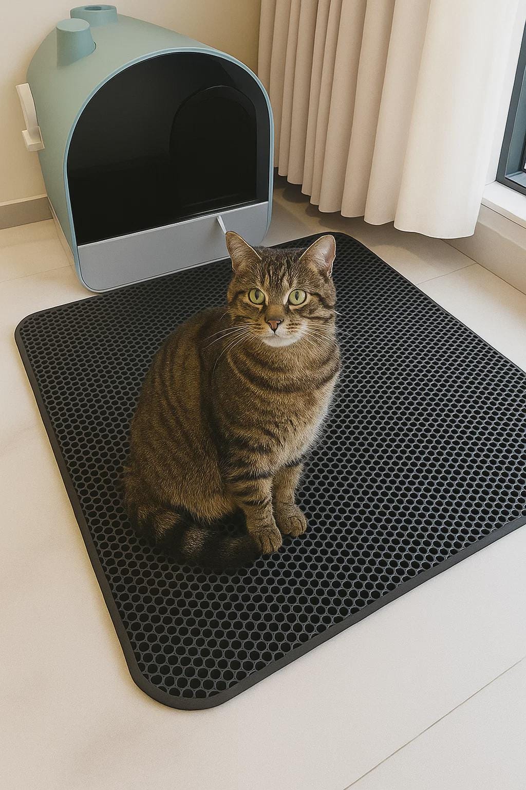 Cat Litter Mat – Waterproof, Double-Layer, Non-Slip, Washable, Durable – Pet Training Pad