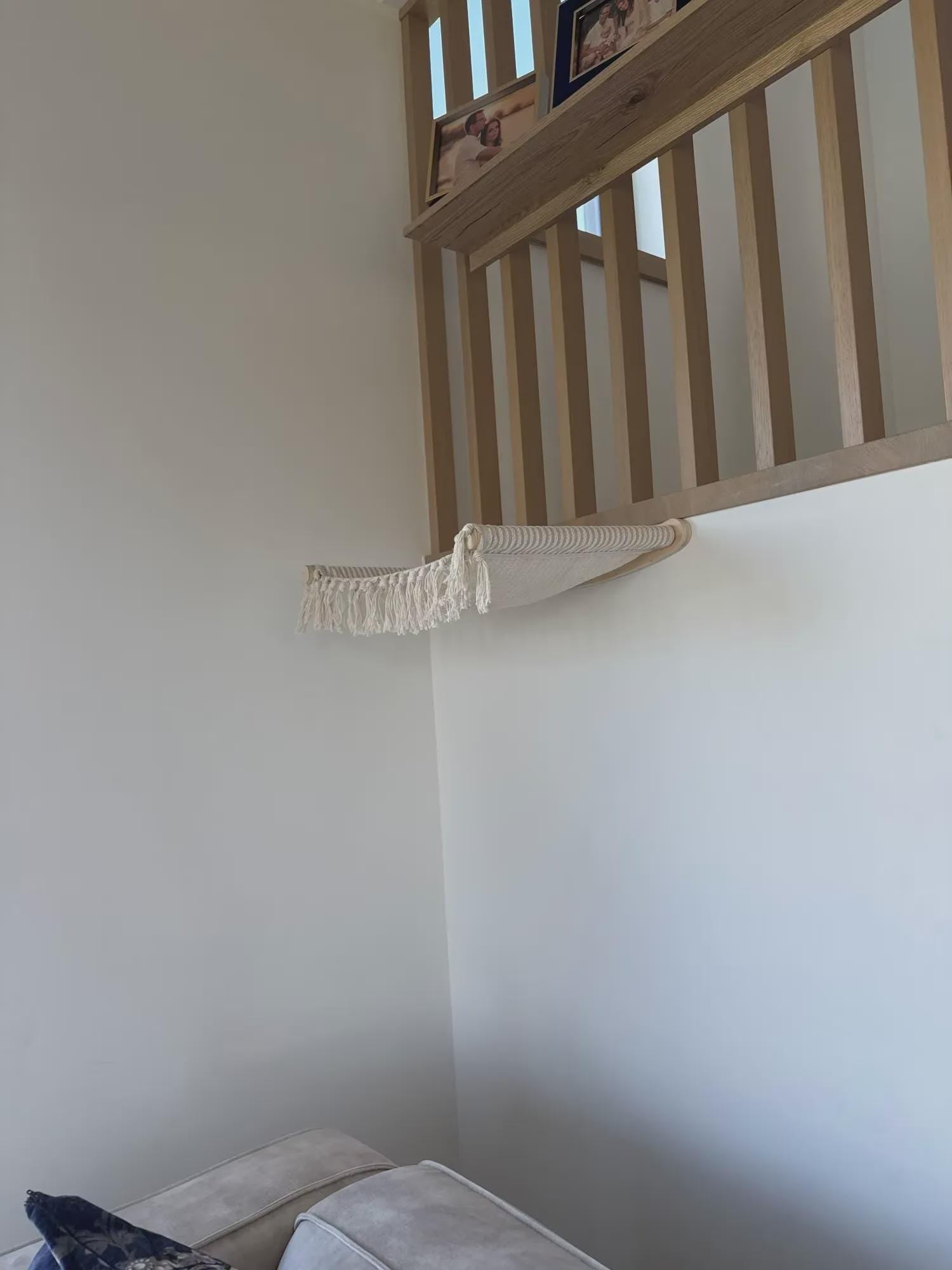 Cat Hammock • Cat Wall Furniture • Wooden Cat Bed • Indoor Cat Perch • Cat Climbing Shelves