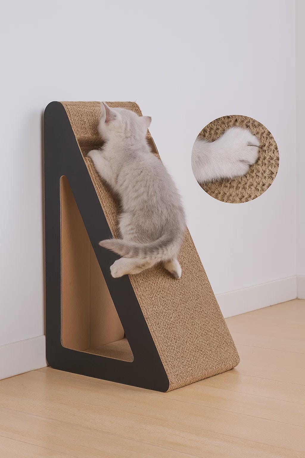 2-in-1 Cat Scratching Board – Durable Frame with Triangular Ball, Toy and Relaxation Corner