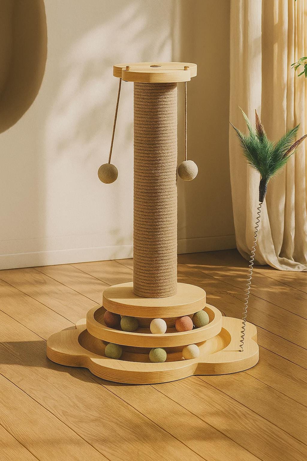 Cat Tree Tower – Multifunctional Cat Scratcher  Climbing Frame – Interactive Cat Furniture for Indoor Play & Relaxation