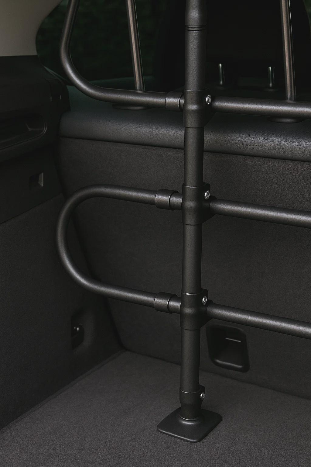 Adjustable Car Barrier for Dogs Heavy-Duty Pet Safety Divider for SUVs and Cars | Universal Metal Guard for Dog Travel Protection 135x105 cm