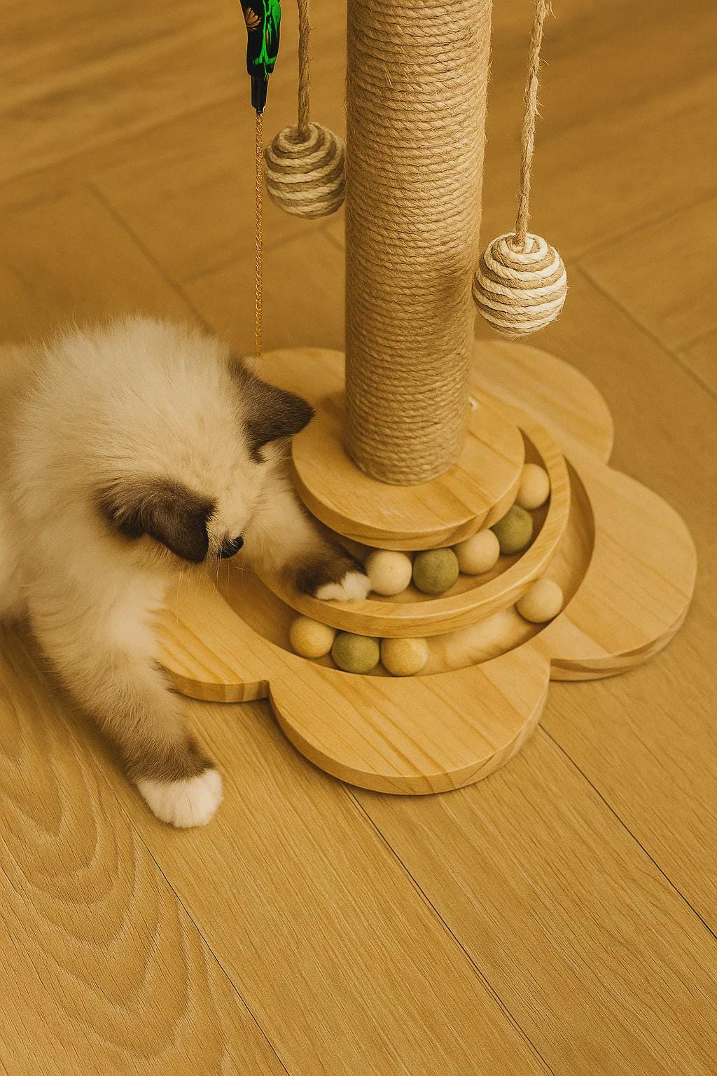 Cat Tree Tower – Multifunctional Cat Scratcher  Climbing Frame – Interactive Cat Furniture for Indoor Play & Relaxation