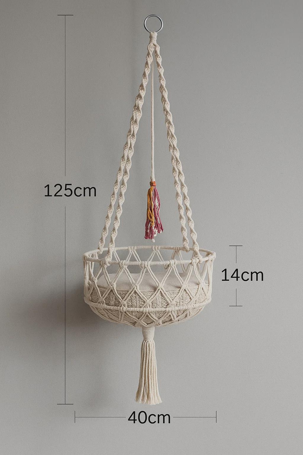 Handmade Hanging Cat Bed – Boho Style with Suspension Kit, Cozy Corner  Stylish Indoor Pet Decor